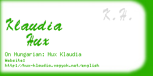 klaudia hux business card
